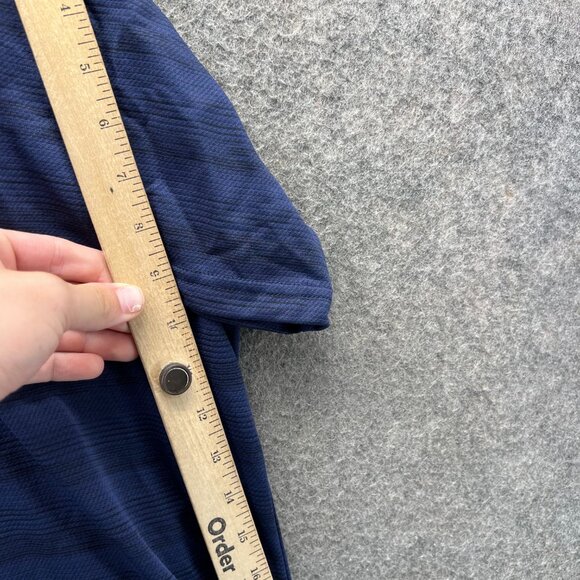 Puma Shirt Mens XL Blue Navy Stripes Athletic Jersey Training Soccer Stretch - Picture 10 of 10